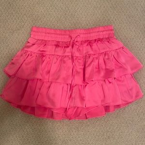 Hot Pink Ruffle Mini Skirt